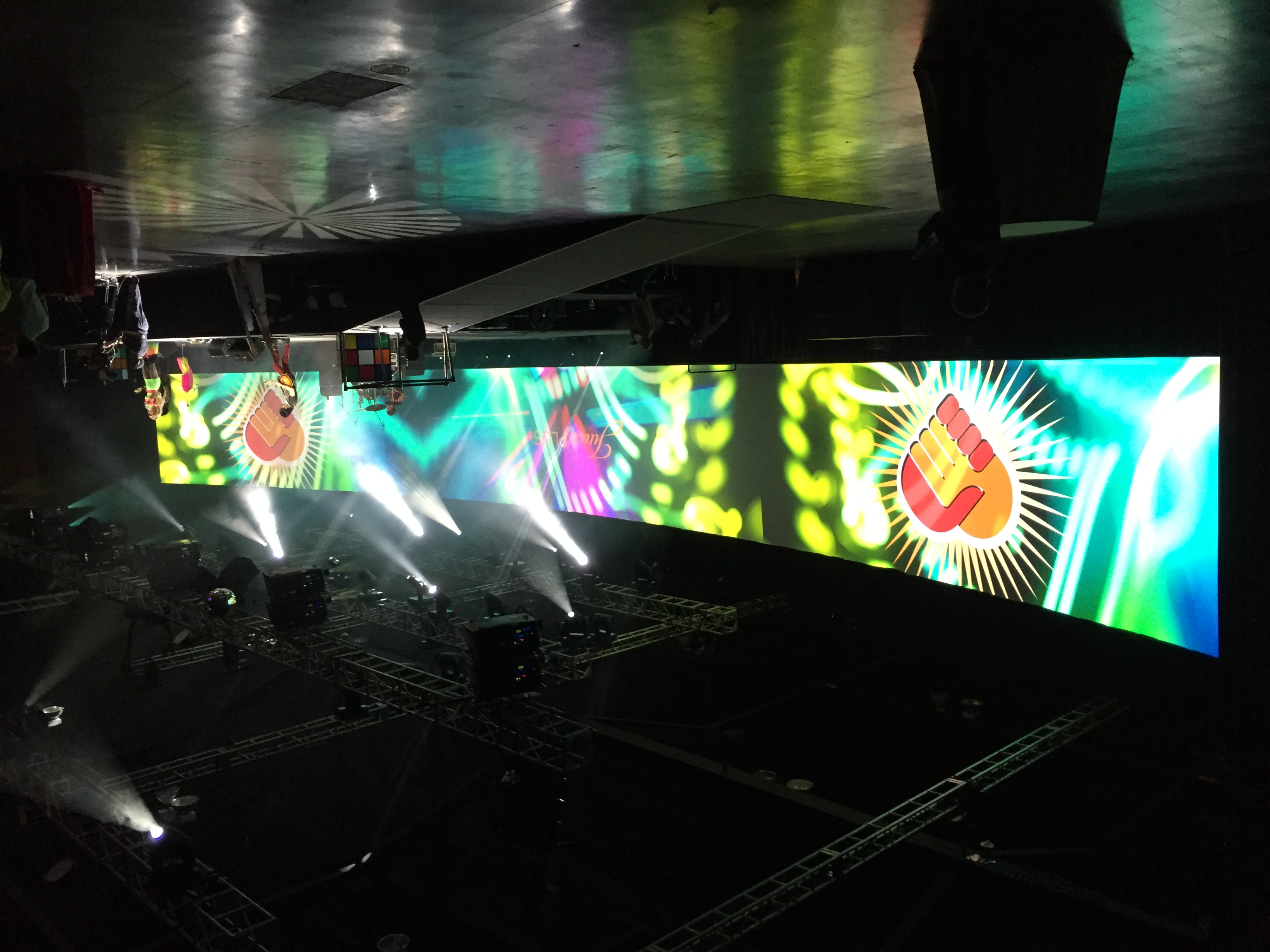 LED wall installation